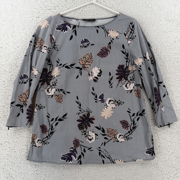 Lafayette 148 New York Tops - Lafayette 148 New York Blouse Womens 6 Multicolor Floral 3/4 Sleeve Tunic Top